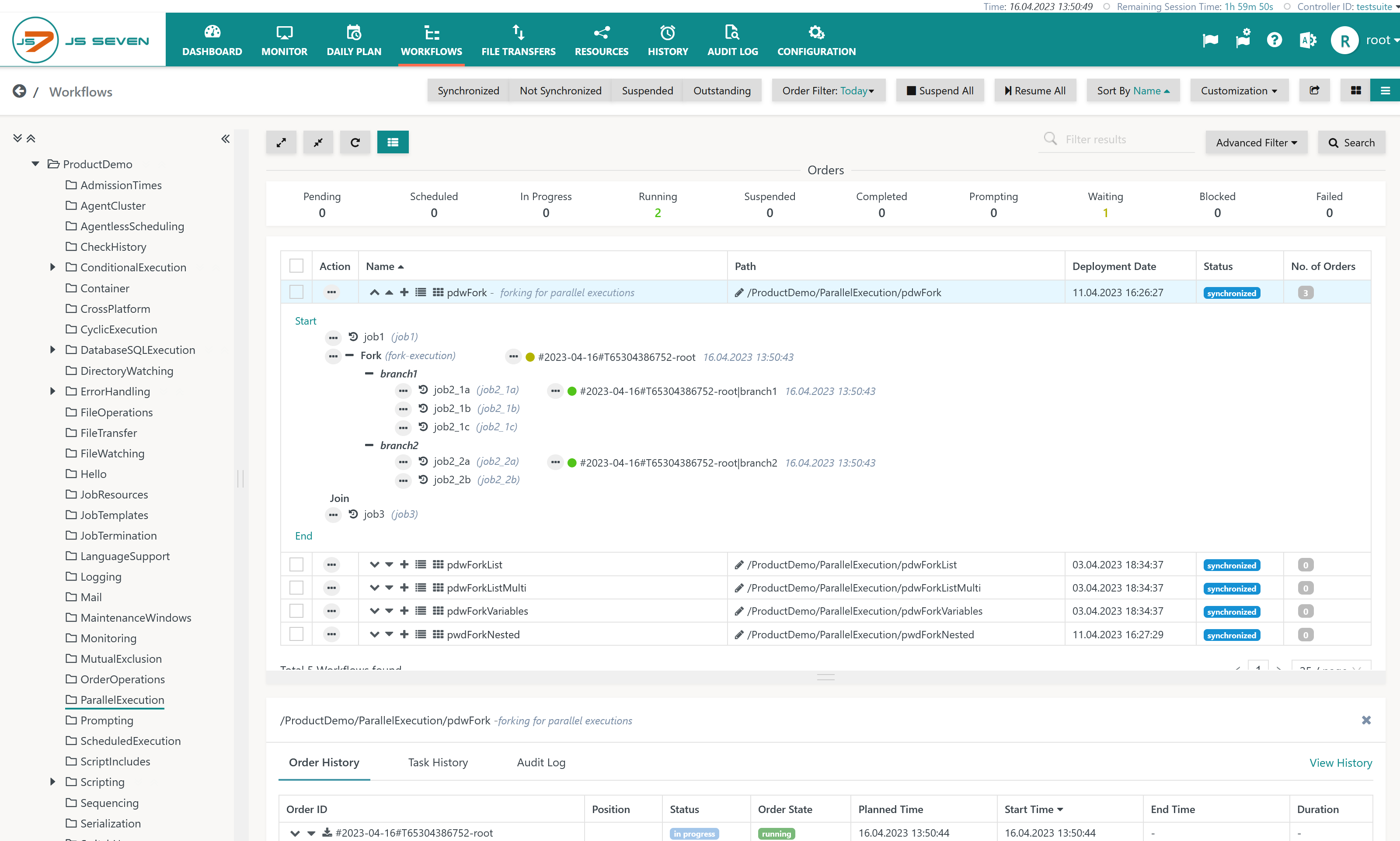 Workflows: Tabular View